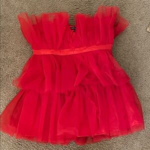Fashion Nova Vibrant Red strapless dress